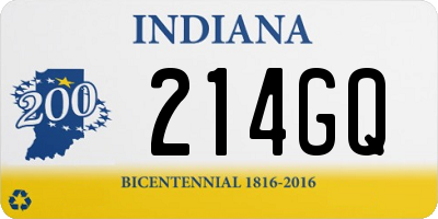 IN license plate 214GQ