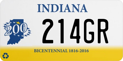 IN license plate 214GR