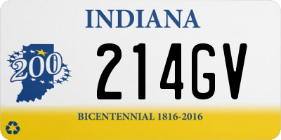 IN license plate 214GV