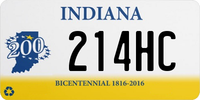 IN license plate 214HC