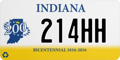 IN license plate 214HH