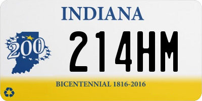 IN license plate 214HM