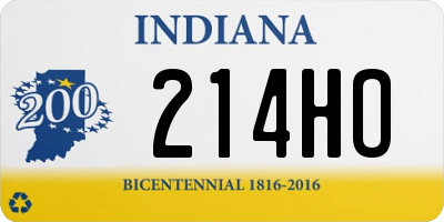 IN license plate 214HO