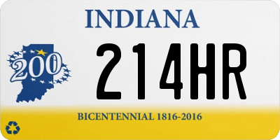 IN license plate 214HR