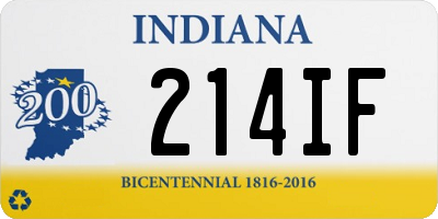 IN license plate 214IF