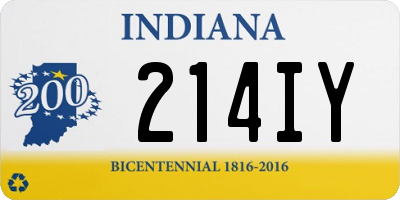 IN license plate 214IY