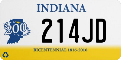 IN license plate 214JD