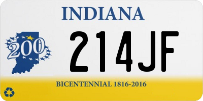 IN license plate 214JF