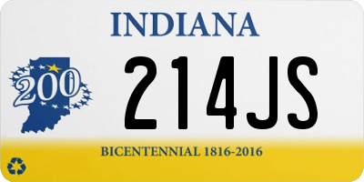 IN license plate 214JS