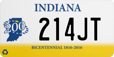 IN license plate 214JT