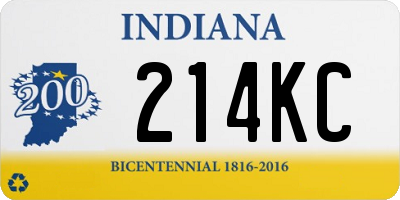 IN license plate 214KC