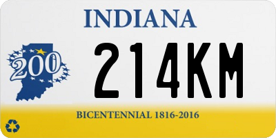 IN license plate 214KM