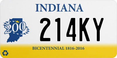 IN license plate 214KY