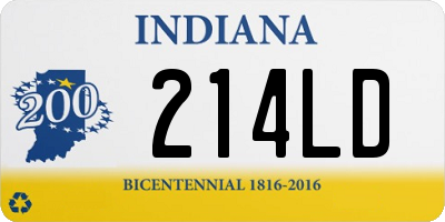 IN license plate 214LD