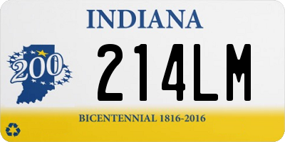 IN license plate 214LM