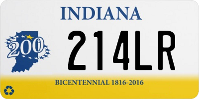 IN license plate 214LR