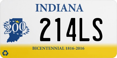 IN license plate 214LS