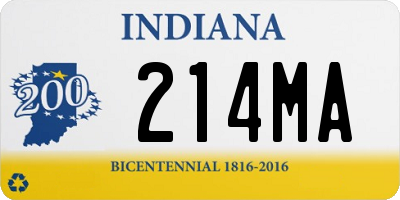 IN license plate 214MA