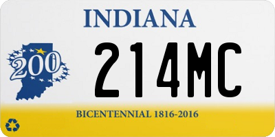 IN license plate 214MC