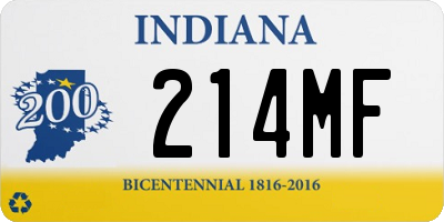 IN license plate 214MF