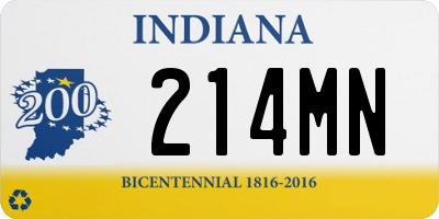 IN license plate 214MN