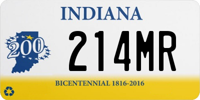 IN license plate 214MR