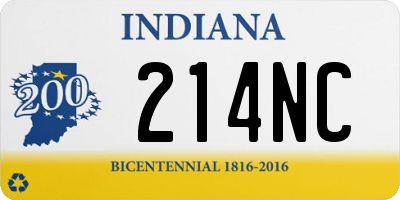 IN license plate 214NC