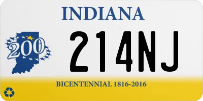 IN license plate 214NJ