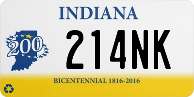 IN license plate 214NK