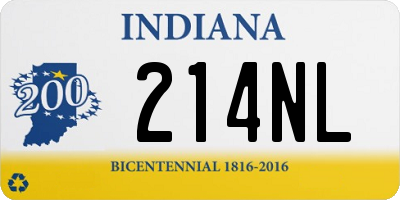 IN license plate 214NL