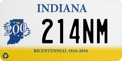 IN license plate 214NM