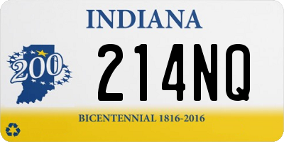 IN license plate 214NQ