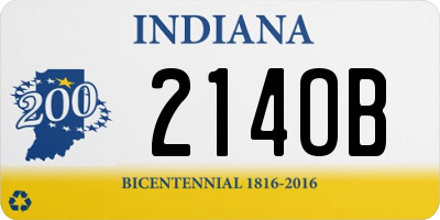 IN license plate 214OB