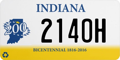 IN license plate 214OH