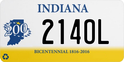 IN license plate 214OL