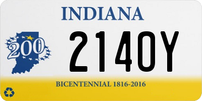 IN license plate 214OY