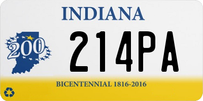 IN license plate 214PA