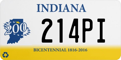 IN license plate 214PI