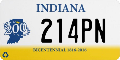 IN license plate 214PN