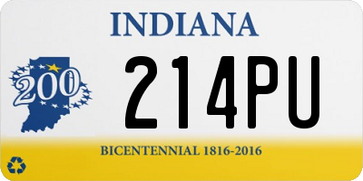 IN license plate 214PU