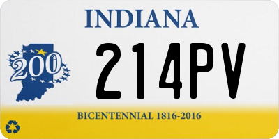 IN license plate 214PV