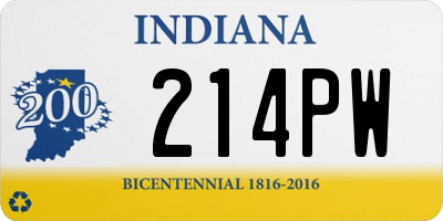 IN license plate 214PW