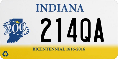 IN license plate 214QA