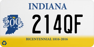 IN license plate 214QF