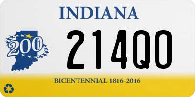 IN license plate 214QO