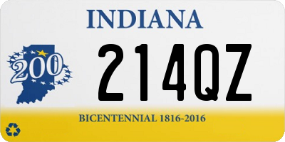 IN license plate 214QZ