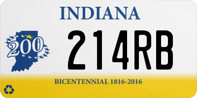 IN license plate 214RB