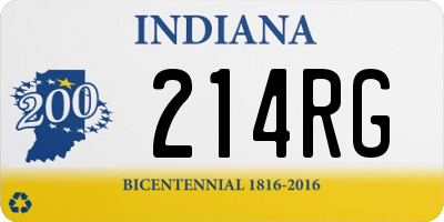 IN license plate 214RG