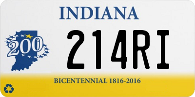 IN license plate 214RI