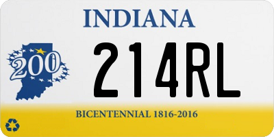 IN license plate 214RL